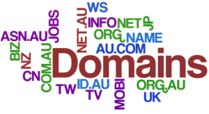 Word domain around different domain extensions 