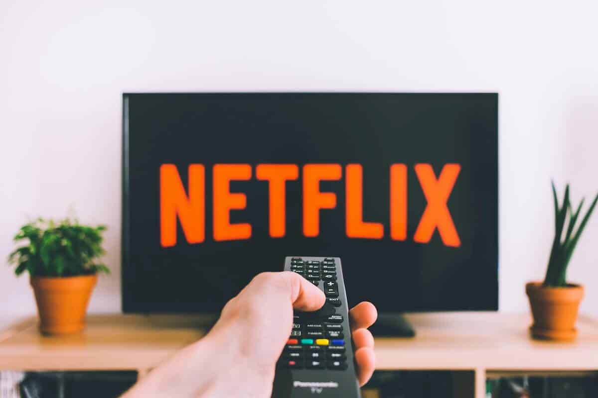 USer hodls remote control and plan to turn on Netflix on TV